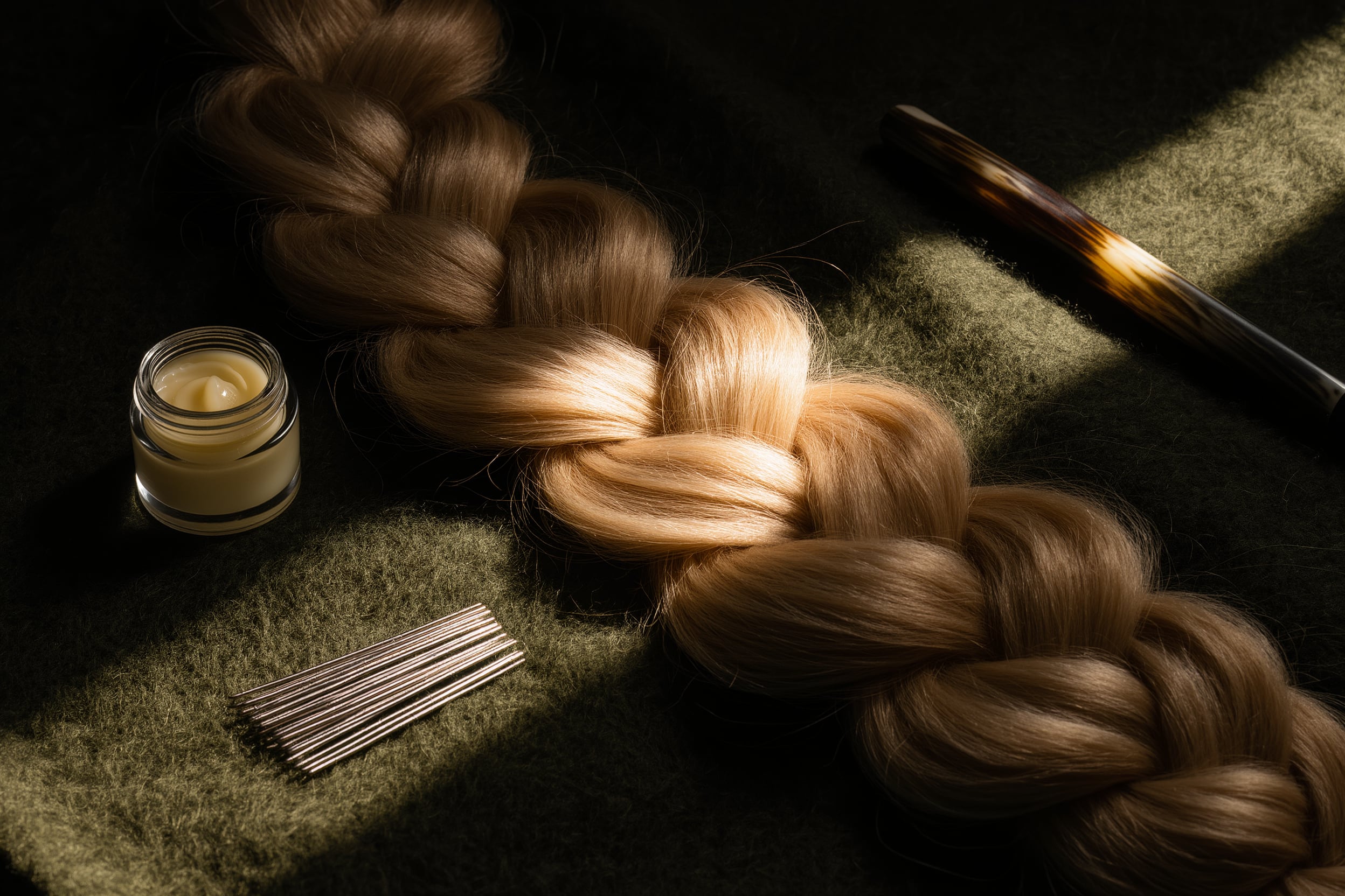Beauty-Stillleben aus München: Glas, Stahl und Haar im Licht der blauen Stunde
